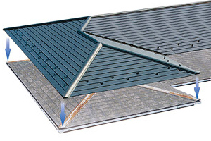屋根カバー工法のイメージ